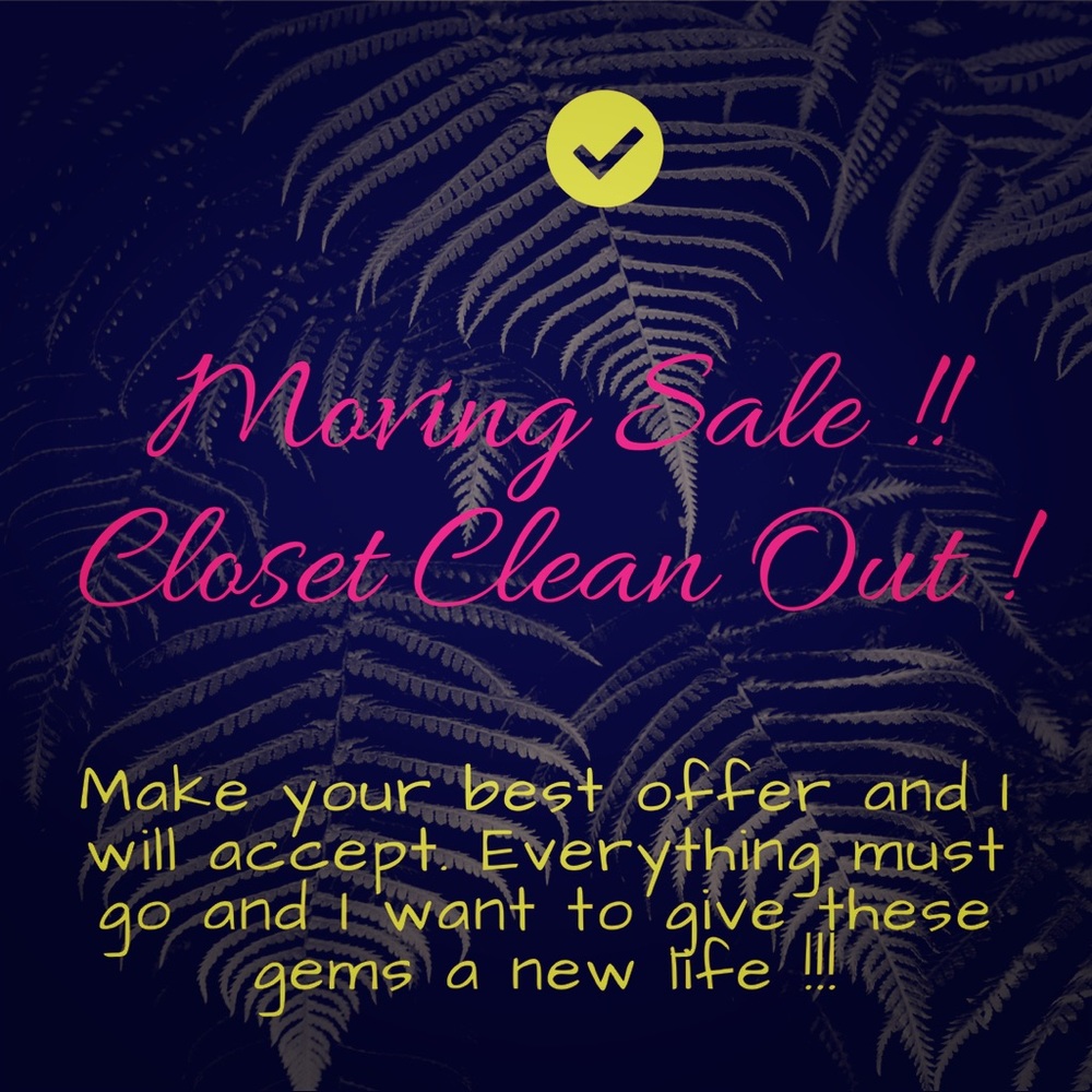 Moving Sale ! Closet Clean Out !